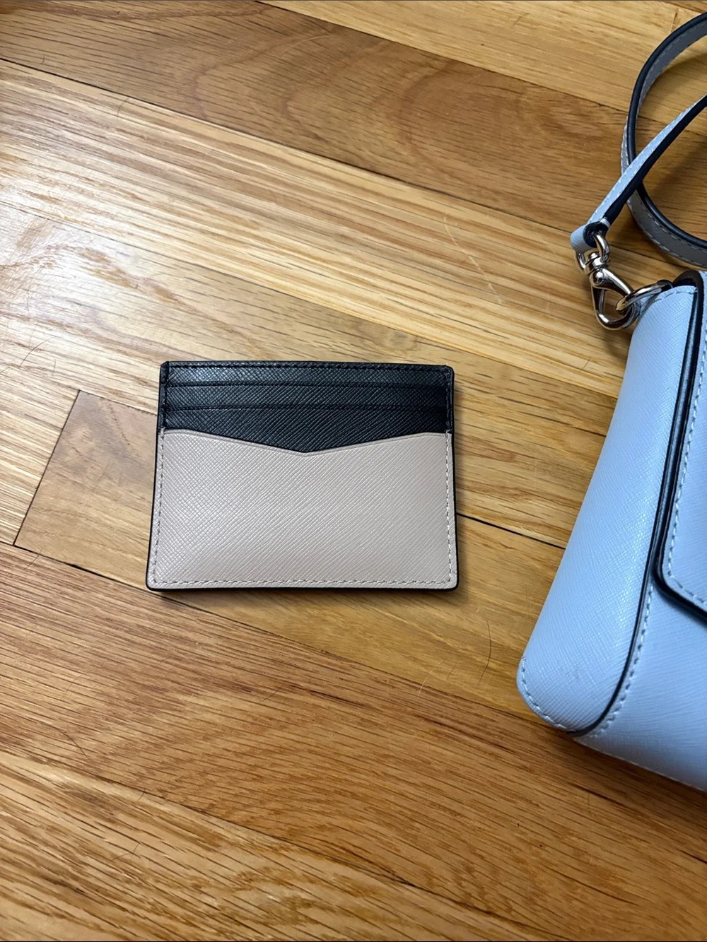 kate spade light blue crossbody with cardholder